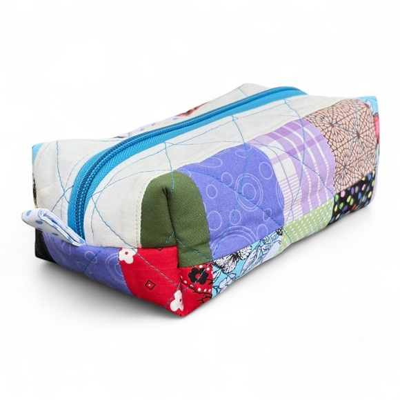 Colorful Patchwork Zipper Pouch - Picture 5 of 6